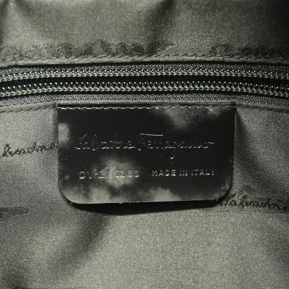 SALVATORE FERRAGAMOAuth  2WAY Bag Women's Nylon Canvas Black - Picture 5 of 8